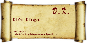 Diós Kinga névjegykártya